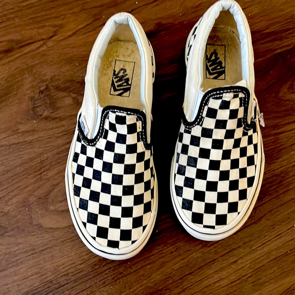 Black and White Checkered Vans Shoes